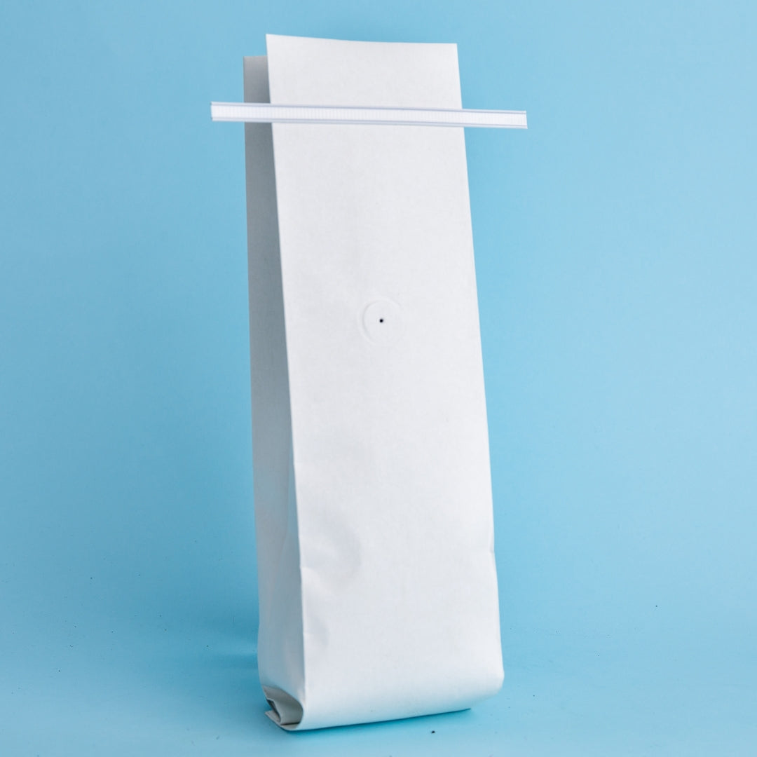Bolsa Trilaminada KRAFT BLANQUEADO - Fuelle y Sello lateral (3 capas) - 1lb o 454g - 50 Unidades