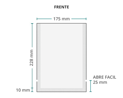 Bolsa para empaque al vacío TRANSPARENTE (2 capas) (1 libra o 454 gramos) - 100 Unidades