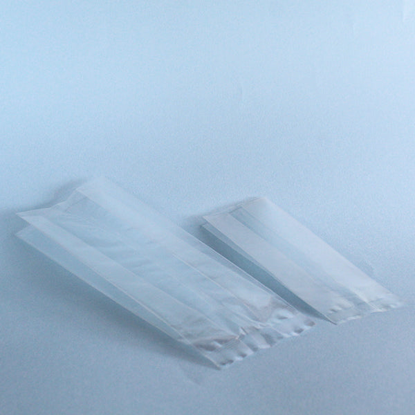 Bolsa TRANSPARENTE Con fuelle y sello centrado - Capacidad (2 onzas o 57 gramos) | 100 Unidades