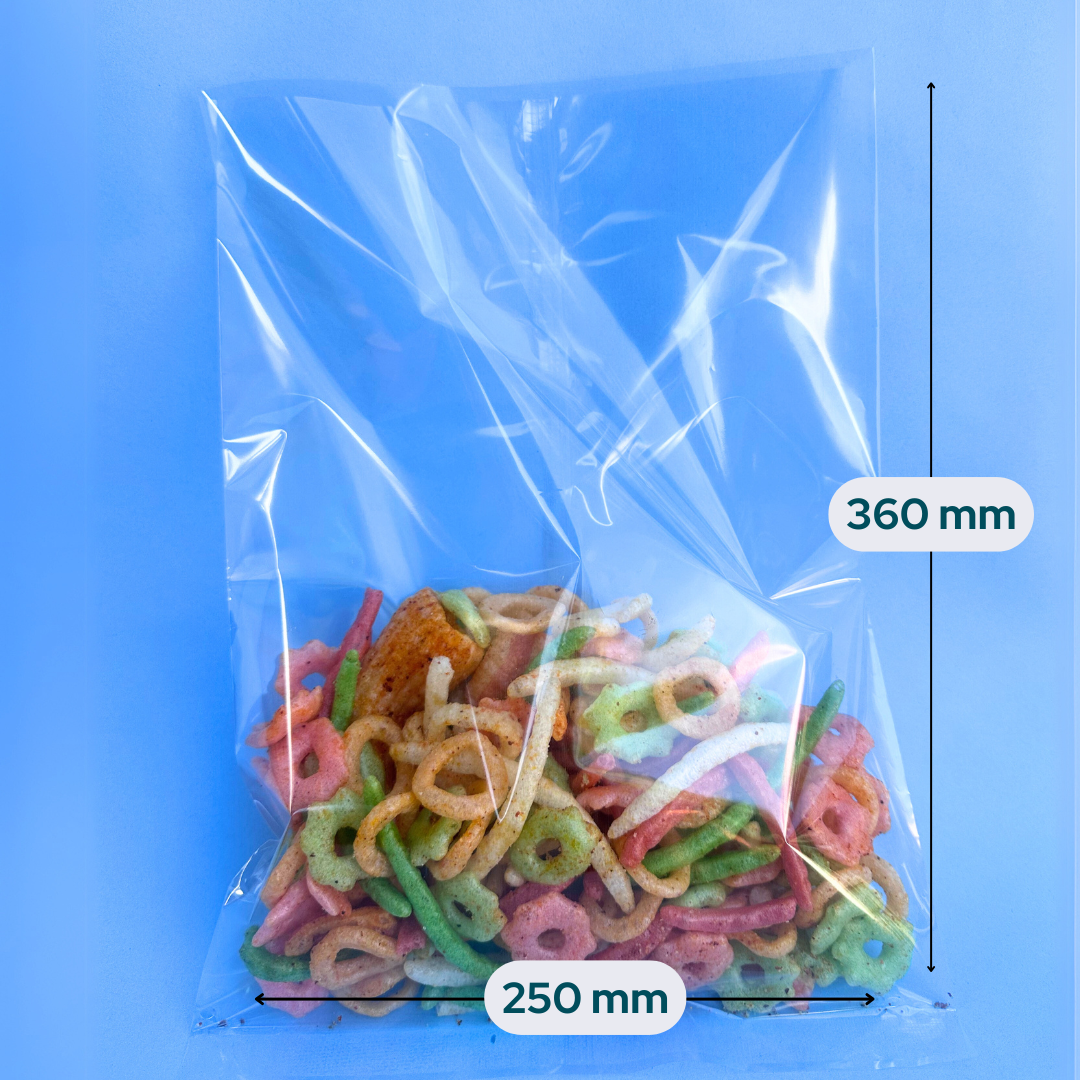 Bolsa tipo almohada TRANSPARENTE (30 onz) - Paquete de 100 Unidades