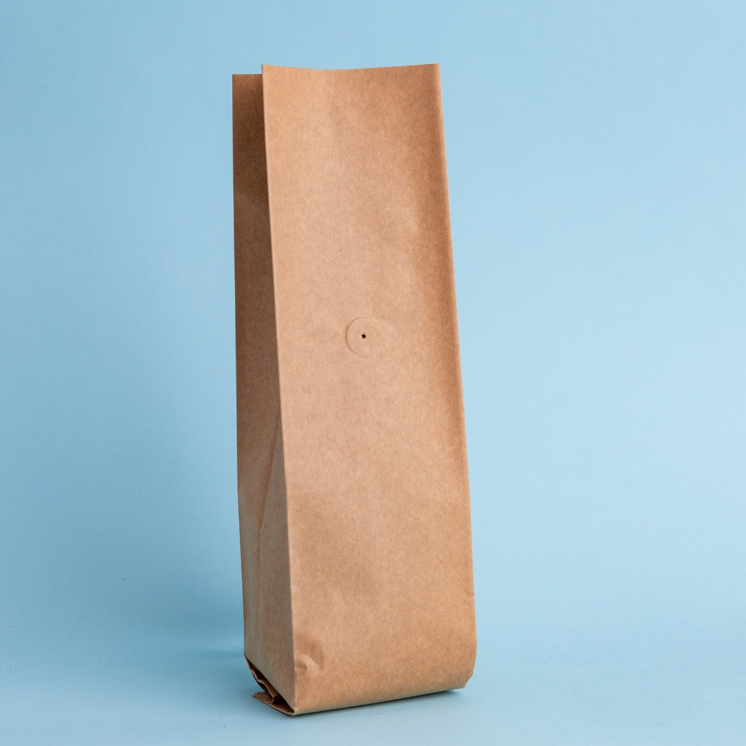 Bolsa Trilaminada acabado KRAFT, fuelle y sello lateral (3 capas) (1/2 Lb o 227g) - 50 Unidades