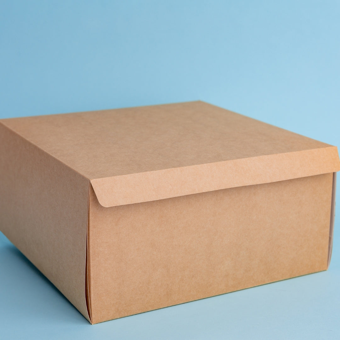 Caja para empaque de repostería con acabado KRAFT 10x10x5" - 50 Unidades