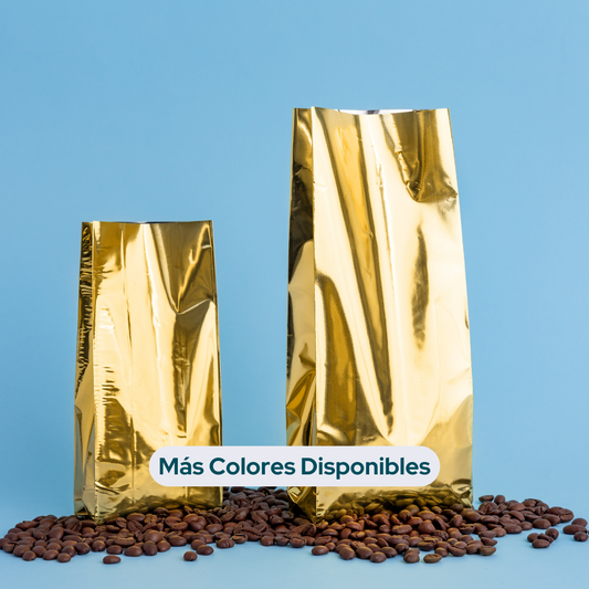 Bolsa LAMINADA con fuelle y sello lateral (2 capas) (1 libra o 454 gramos) - 100 Unidades