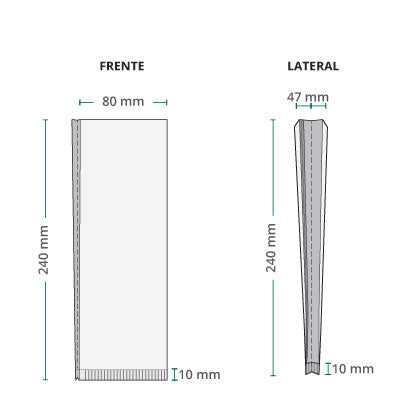 Bolsa Trilaminada acabado KRAFT, fuelle y sello lateral (3 capas) (1/2 Lb o 227g) - 50 Unidades